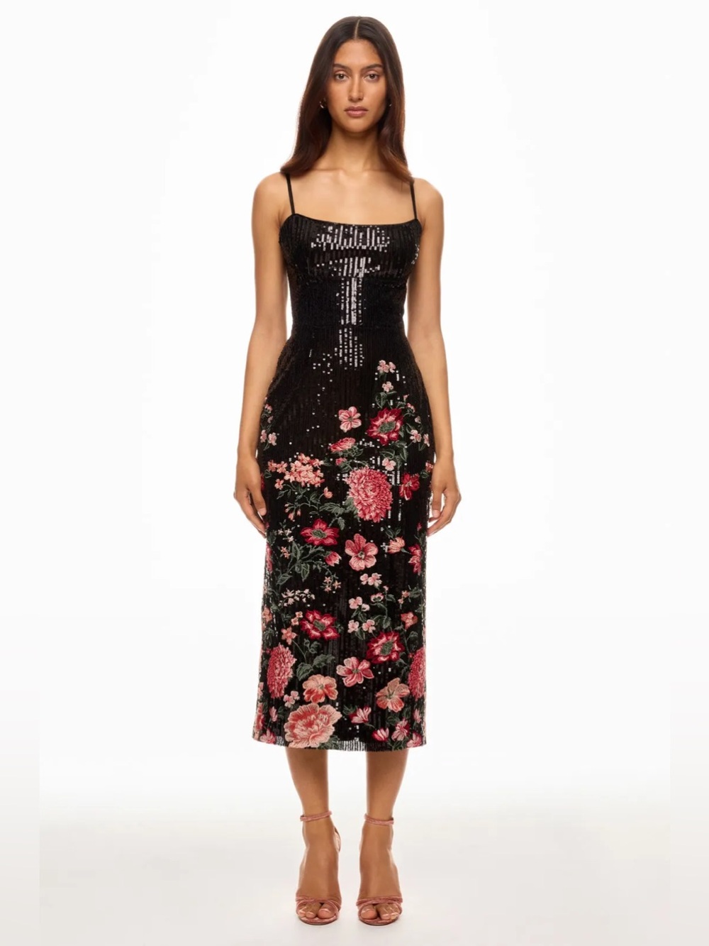 *Flawed RTR Marchesa Notte Shimmer Midi Dress (0524)